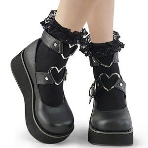 Coquette Aesthetic Gothic Ruffle Ankle High Socks